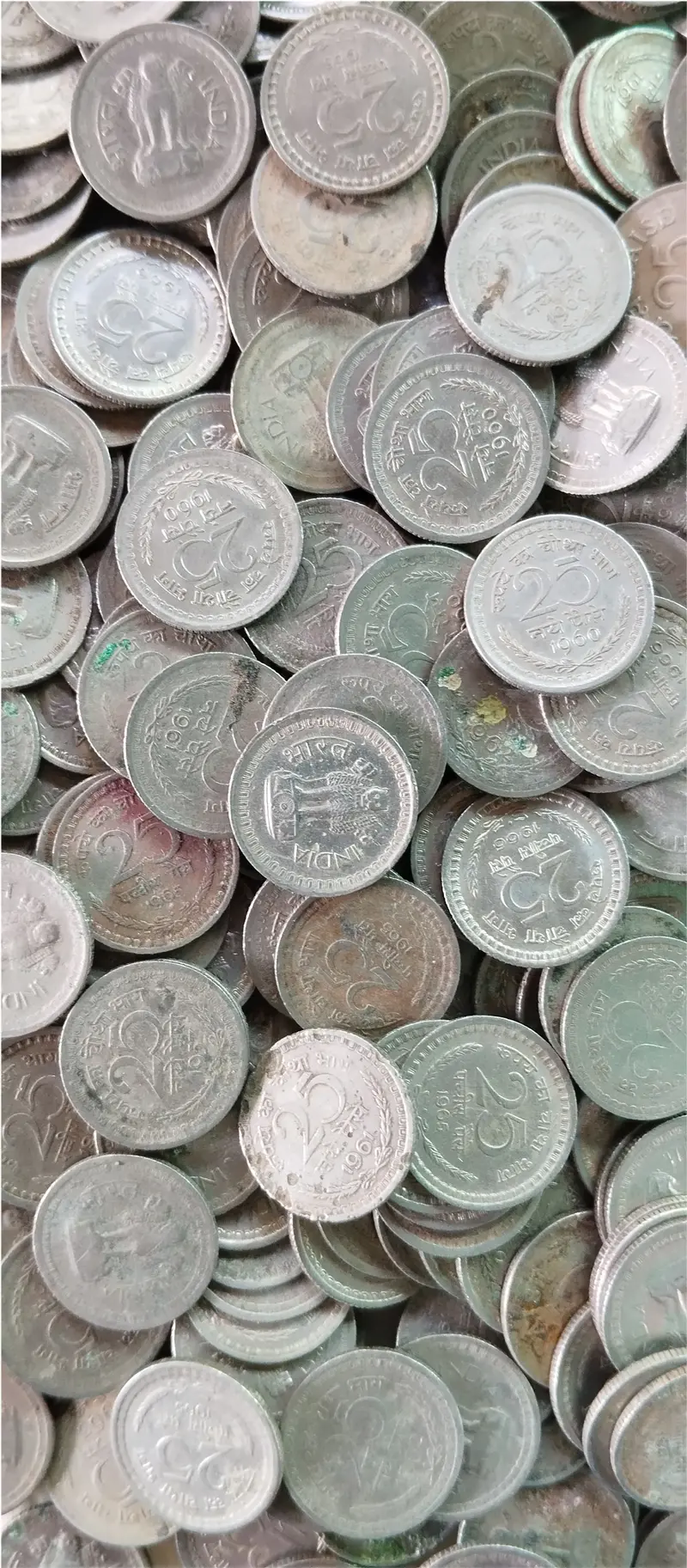 25 Naya Paise Nickel Coin ( 1957  - 1968 ) - 1
