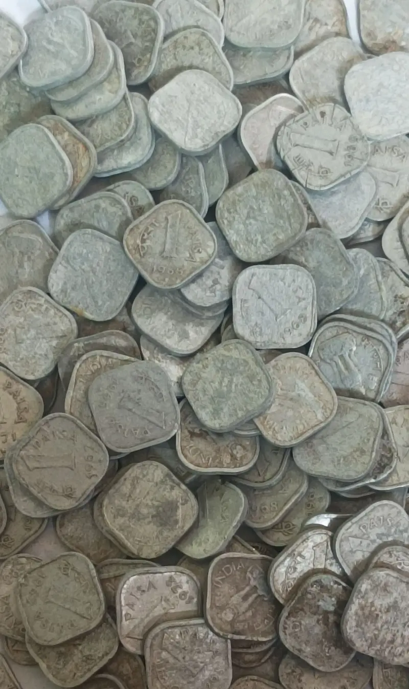 1 Paisa Aluminium Coin   (1965 - 1972 ) , Square with round corner  - 10