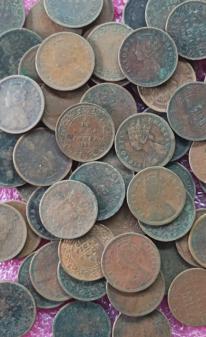  Victoria Queen / Empress  -  1/12 Anna Coin ( 1862 - 1901 ) British India - 1