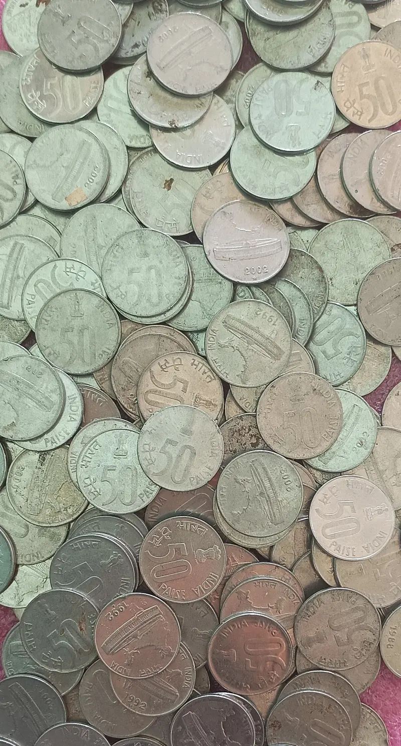 50 Paise Steel Coin ( Indian Map ) ( 1988 - 2007 ) - 100