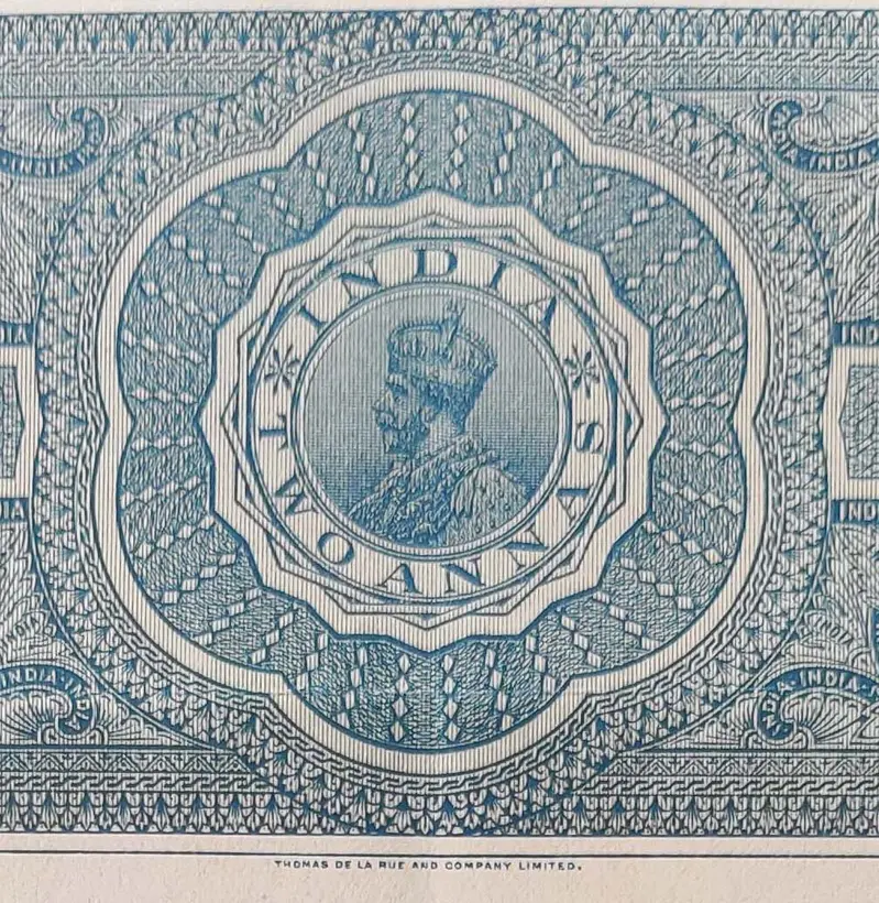 BRITISH INDIA - KING GEORGE V ( KG V) - 2 Annas Watermark type 1 - Stamp Paper , Revenue , Fiscal , Court Fee - 1
