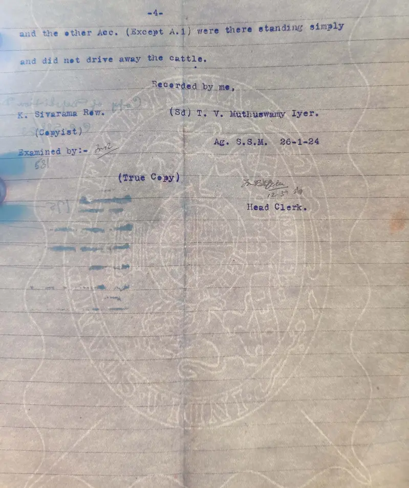 BRITISH INDIA - KING GEORGE V ( KG V) - 3 Annas Watermark type 1 - Stamp Paper , Revenue , Fiscal , Court Fee - 1