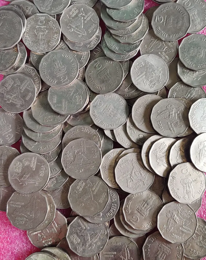2 Rupees Copper Nicke Coin  UNC ( 6.0GMS ) ( 1992 - 2004 ),India - 1
