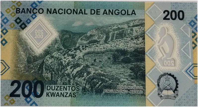 ANGOLA - 200 KWANZAS  -  POLIMER NOTE - UNC & MINT CONDITION - 1