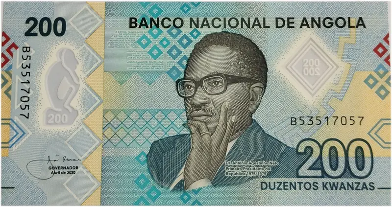 ANGOLA - 200 KWANZAS  -  POLIMER NOTE - UNC & MINT CONDITION - 1
