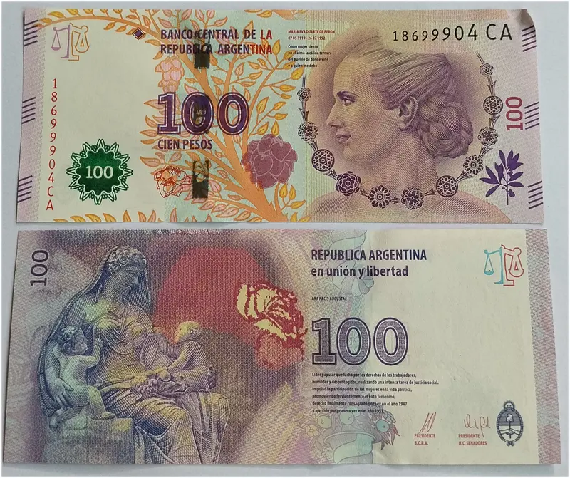 ARGENTINA - 100 PESOS  - UNC & MINT CONDITION - 1