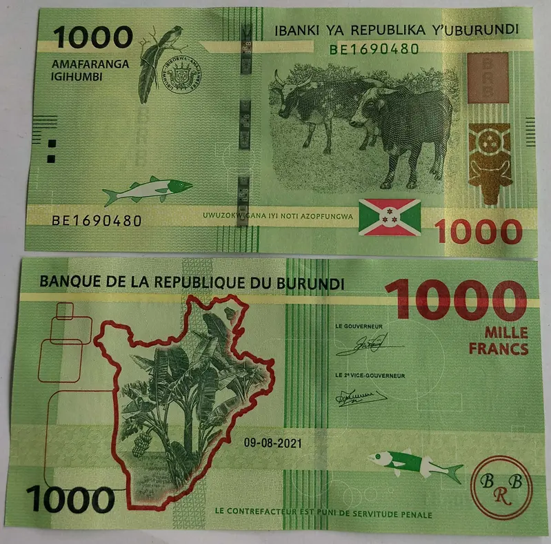 BURUNDI - 1000 FRANCS - UNC & MINT CONDITION - 1