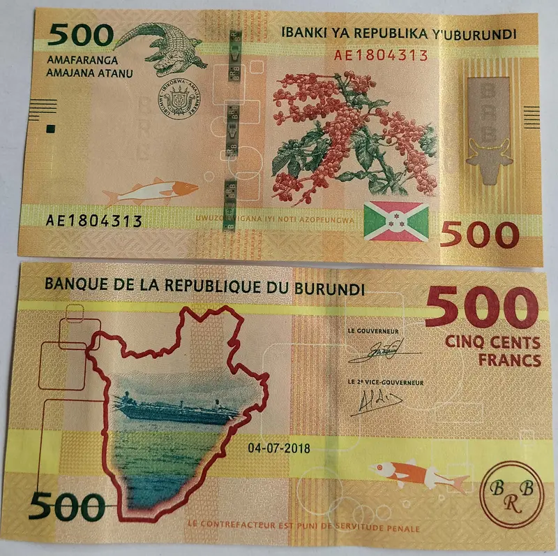 BURUNDI - 500  FRANCS - UNC & MINT CONDITION - 1