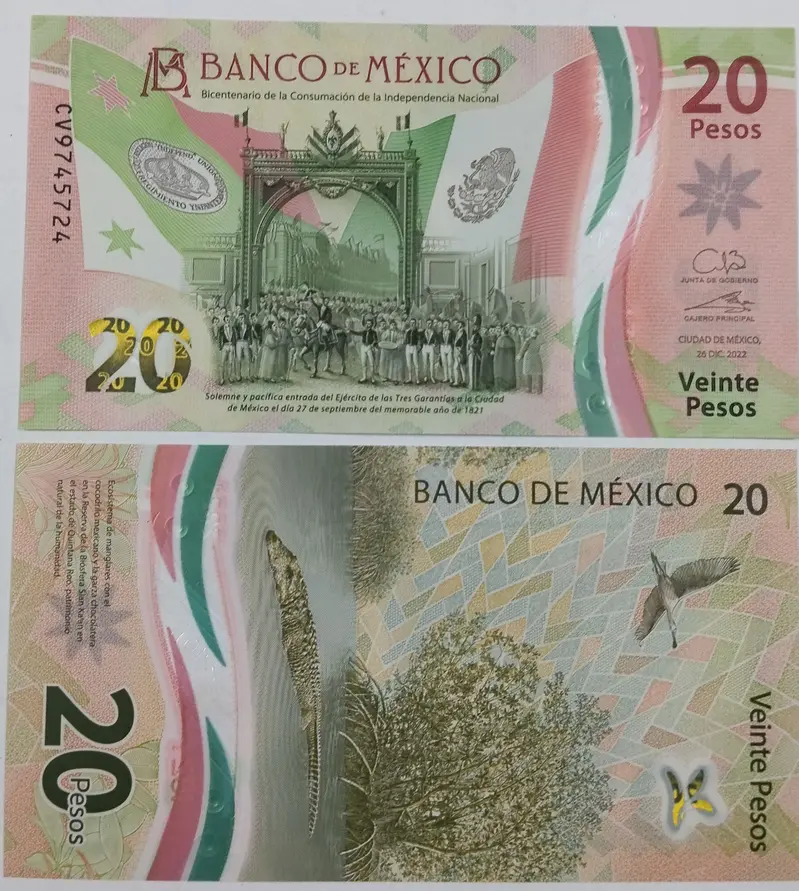 MEXICO - 20 PESOS - COMMEMORATIVE - UNC & MINT CONDITION (1821 - 2021) - 1