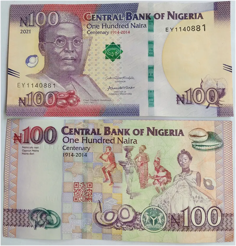 NIGERIA - 100 NAIRA COMMEMORATIVE - UNC & MINT CONDITION (1914 - 2014) - 1