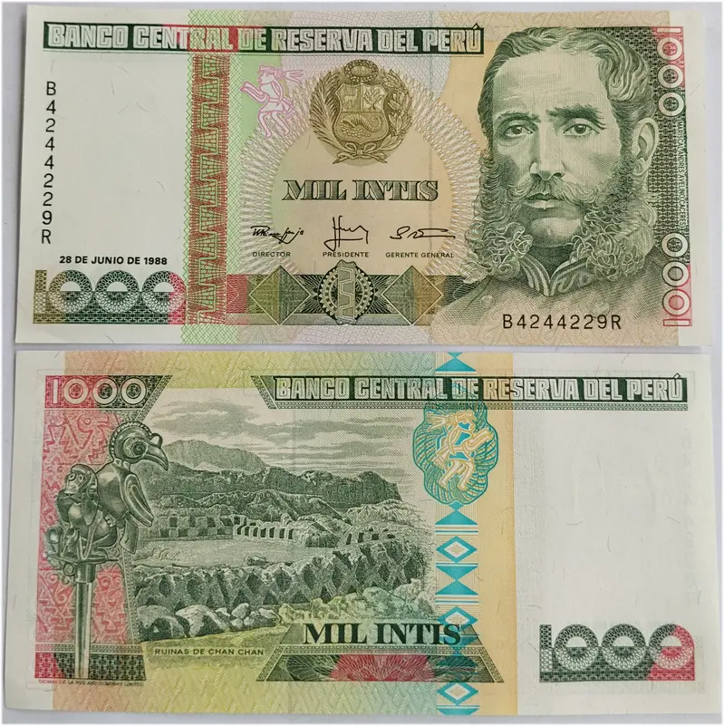 PERU - 1000 INTIS - UNC & MINT CONDITION (1988) - 1