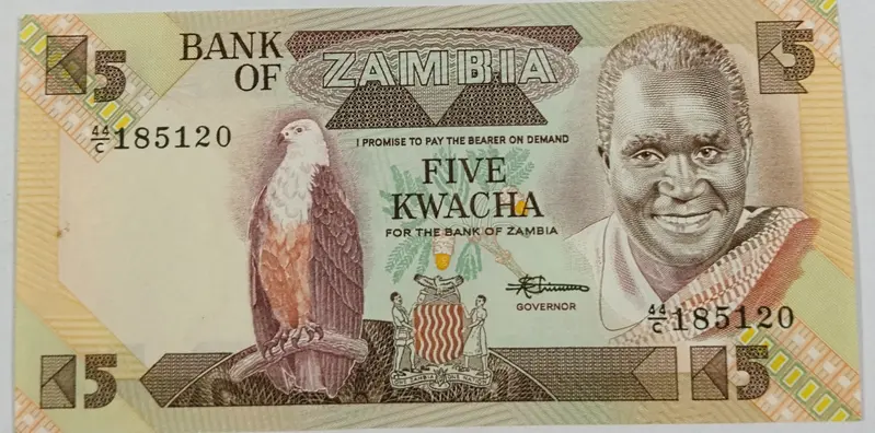 ZAMBIA - 5 KWACHA - UNC & MINT CONDITION  - 1
