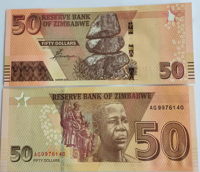 ZIMBABWE - 50 DOLLAR - UNC & MINT CONDITION - 1