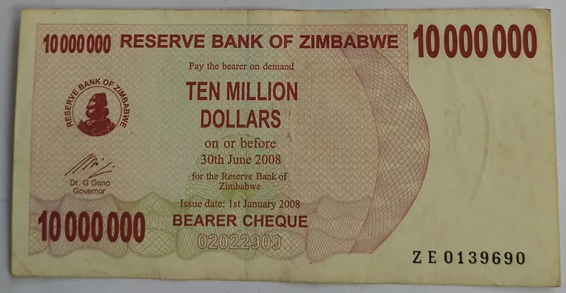 ZIMBABWE - 10,000,000 DOLLAR - USED GOOD CONDITION - 1