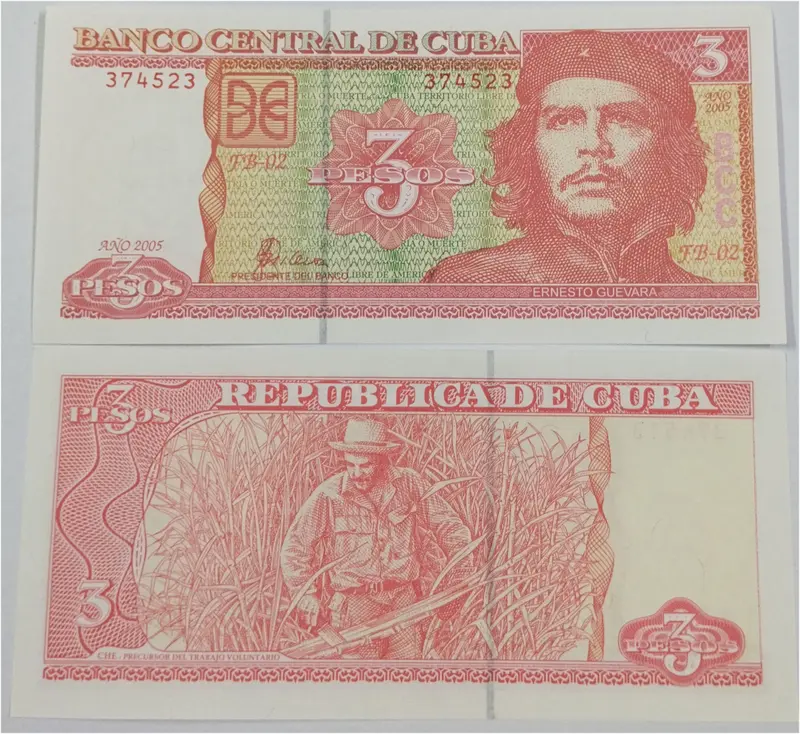 CUBA  -  3 PESOS - UNC & MINT CONDITION - 1