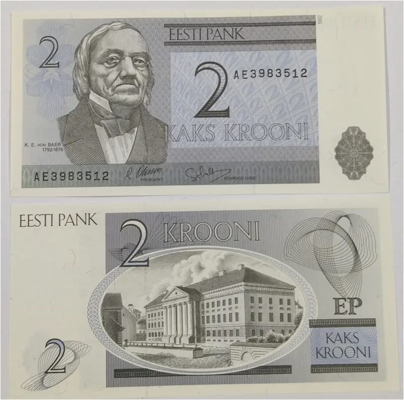 ESTONIA - 2 KROONI - UNC & MINT CONDITION - 1