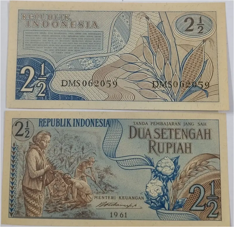 INDONESIA - 2 1/2 RUPIAH - UNC & MINT CONDITION (1961 ) - 1
