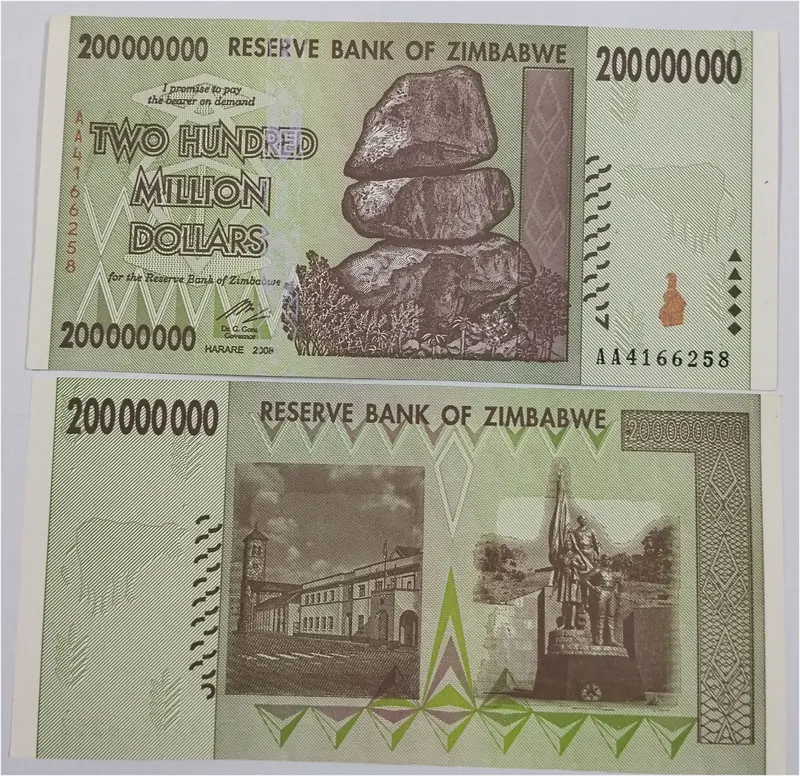 ZIMBABWE - 200 MILLION DOLLAR - UNC & MINT CONDITION (2008) - 1