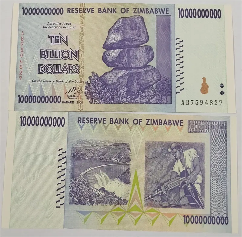 ZIMBABWE - 10 BILLION DOLLARS - UNC & MINT CONDITION (2008) - 1