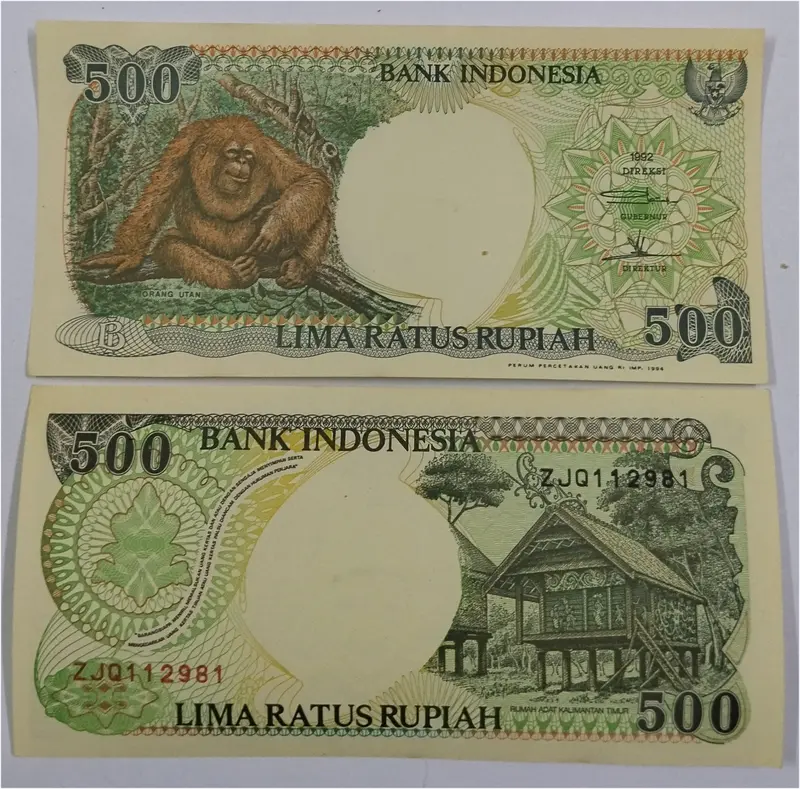INDONESIA - 500 RUPIAH  - UNC & MINT CONDITION ( 1992 ) - 1