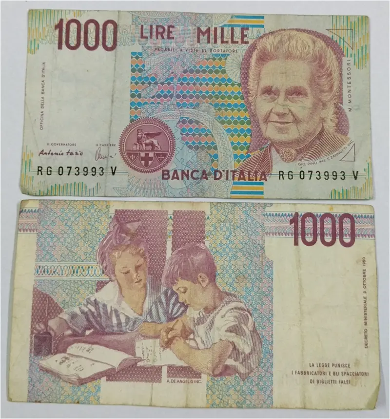 ITALY -  1000 LIRE -  USED GOOD CONDITION - 1