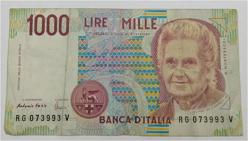 ITALY -  1000 LIRE -  USED GOOD CONDITION - 1