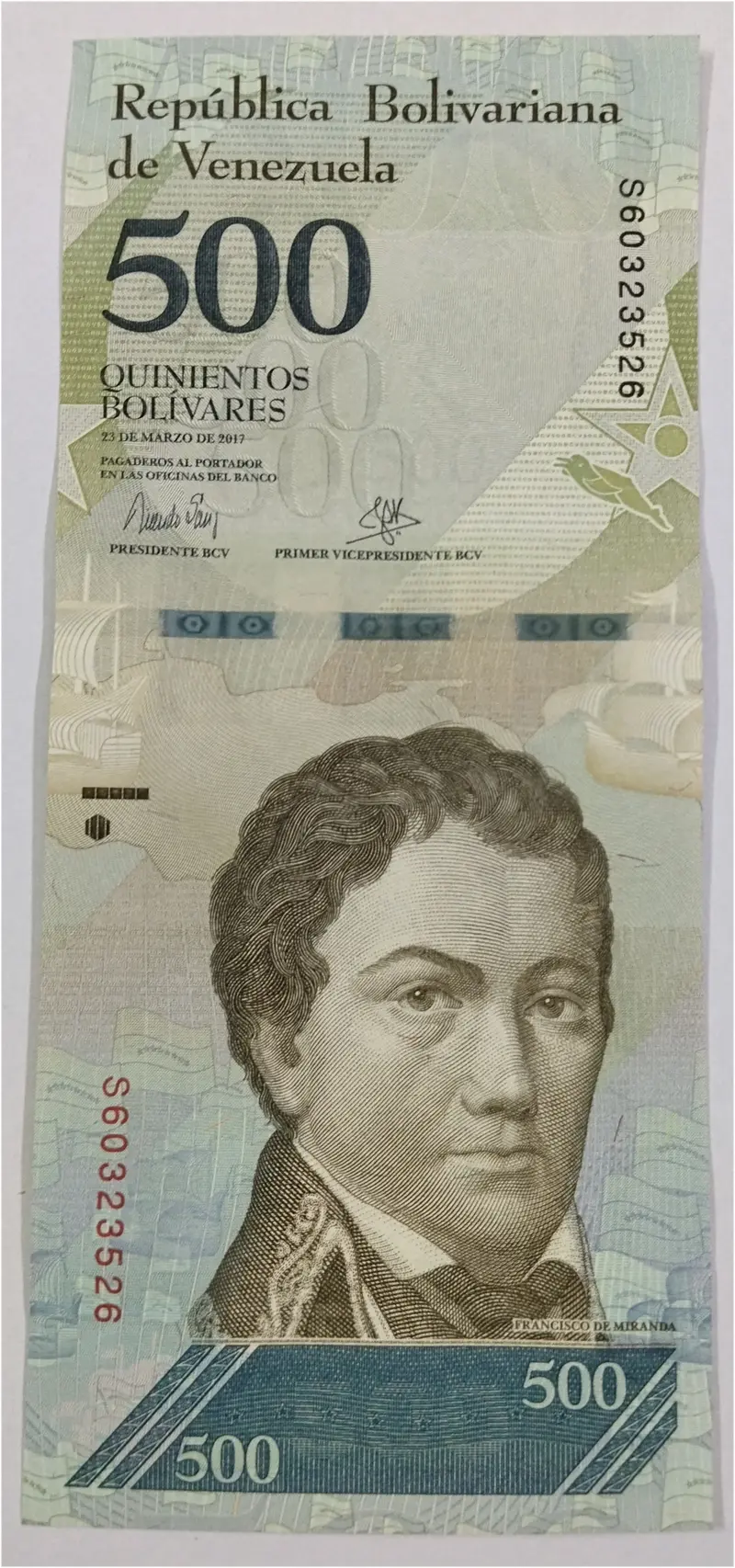 VENEZUELA - 500 BOLIVARES - UNC & MINT CONDITION - 1