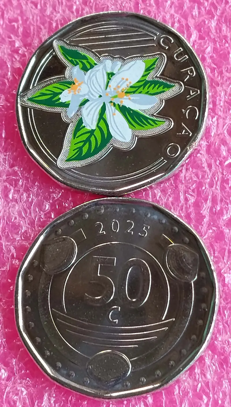 CURACAO - 50 CENT COMMEMORATIVE COIN -  B UNC CONDITION (2025) - 1