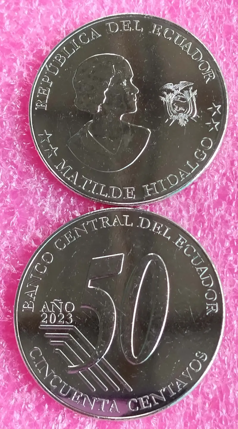 ECUADOR - 50 CENTAVOS COIN - B UNC CONDITION (2023) - 1