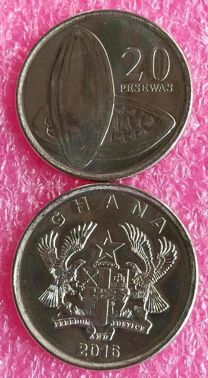 GHANA - 20 PESEWAS -  B UNC CONDITION (2016) - 1