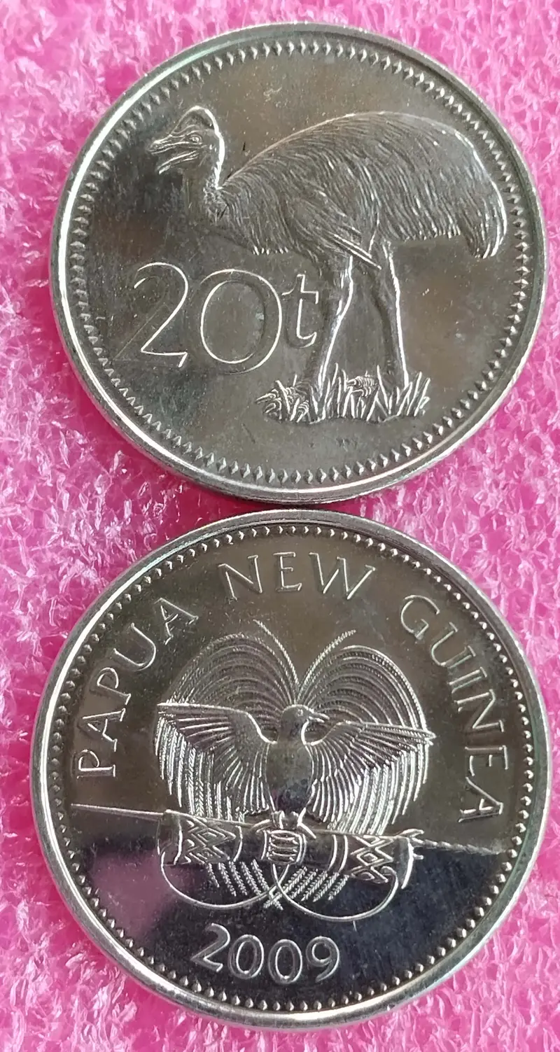 PAPUA NEW GUINEA - 20 TOEA COIN - UNC MINT CONDITION - 1