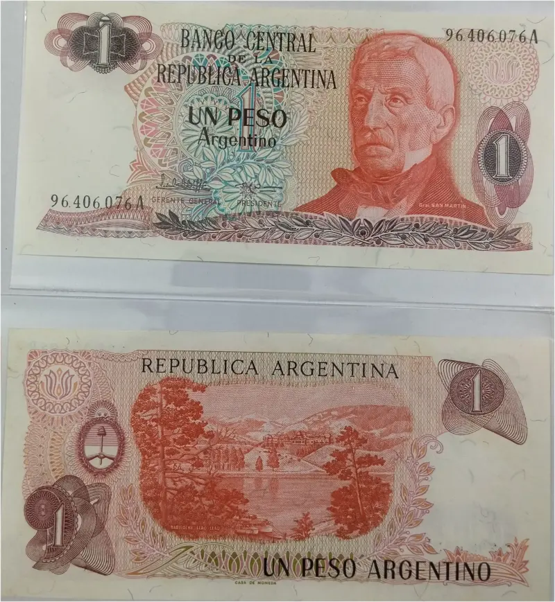 ARGENTINA - 1 PESO - UNC MINT CONDITION (1983 & 1984) - 1