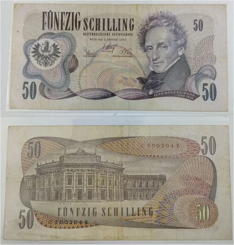 AUSTRIA - 50 SCHILLING - VF condition (1970) - 1