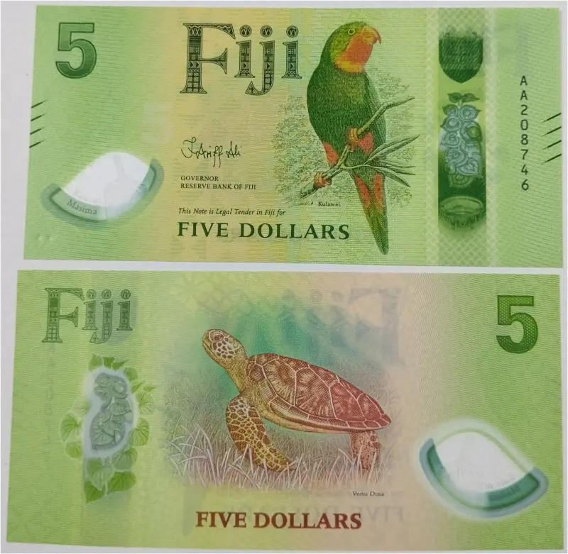 FIJI - 5 DOLLARS - POLYMER NOTE - GEM UNC MINT CONDITION (2026) - 1