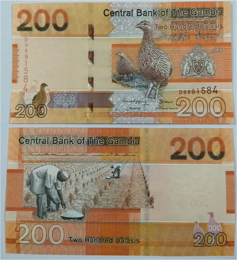 GAMBIA - 200 DALASIS - UNC MINT CONDITION (2019 & 2023) - 1