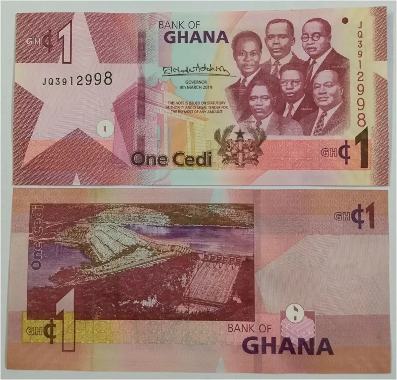 GHANA - 1 CEDIS - GEM UNC MINT CONDITION (2019) - 1
