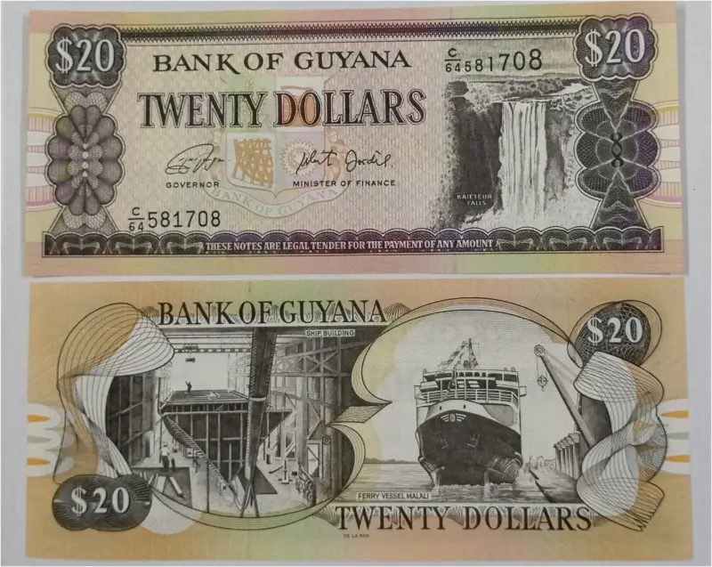GUYANA - 20 DOLLAR - GEM UNC MINT CONDITION (1996 & 2018) - 1