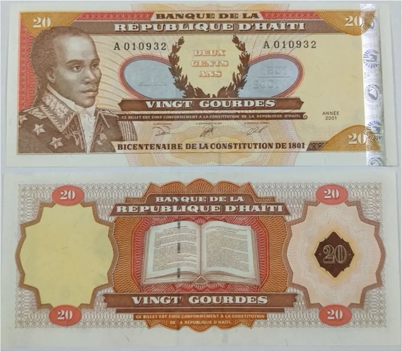 HAITI - 20 GOURDES - UNC MINT CONDITION (2001) - 1