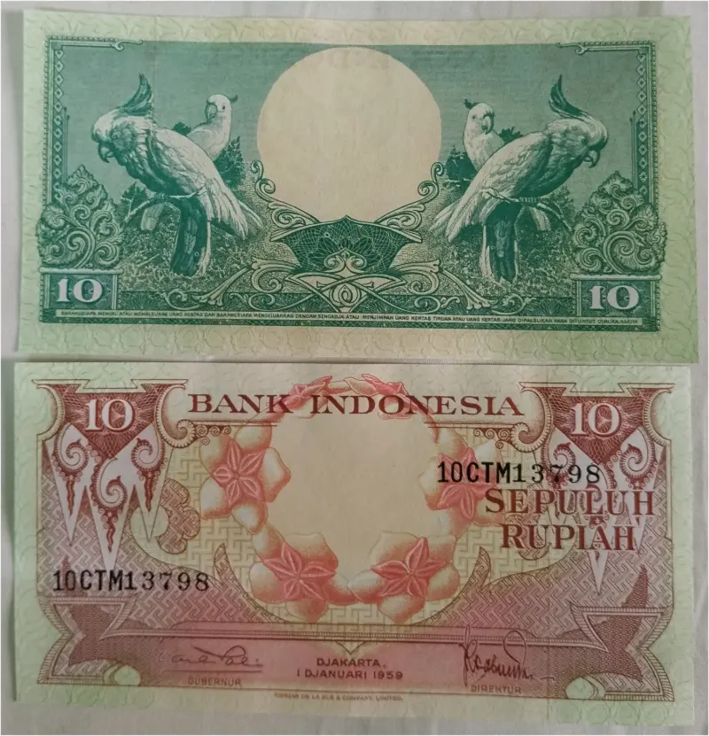 INDONESIA - 10 RUPIAH - UNC & MINT CONDITION (1959) - 1