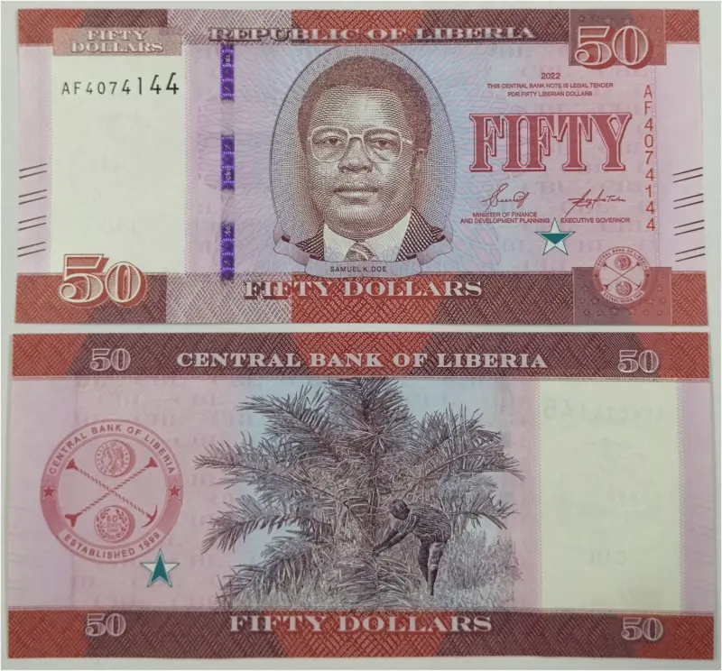 LIBERIA - 50 DOLLAR - UNC MINT CONDITION (2022) - 1