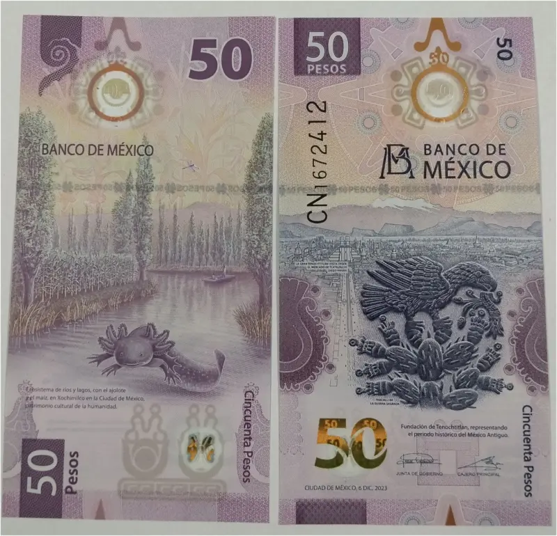 MEXICO - 50 PESOS - POLYMER NOTE - UNC MINT CONDITION (2021) - 1