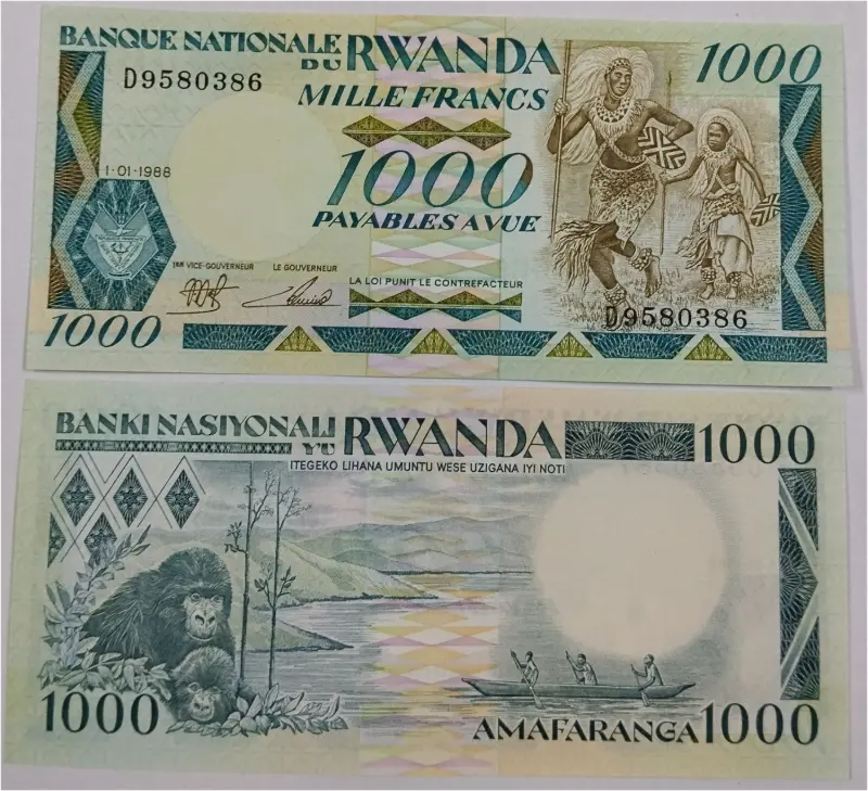 RWANDA - 1000 FRANCS - UNC MINT CONDITION (1988 ) - 1