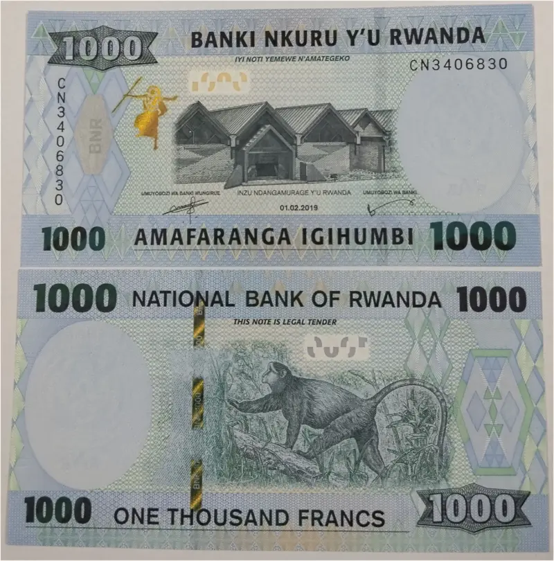 RWANDA - 1000 FRANCS - UNC MINT CONDITION (1988) - 1