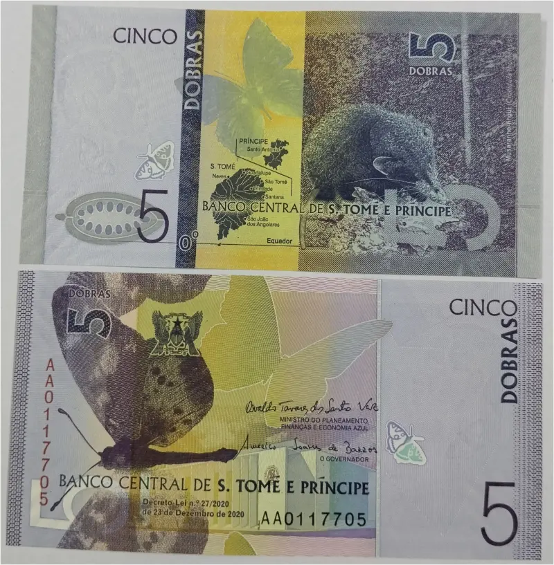 SAO TOME PRINCIPE - 5 DOBRAS -  UNC MINT CONDITION  (2020) - 1