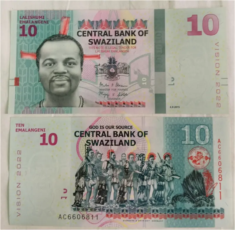 SWAZILAND - 10 EMALANGENI - UNC & MINT CONDITION (2015) - 1