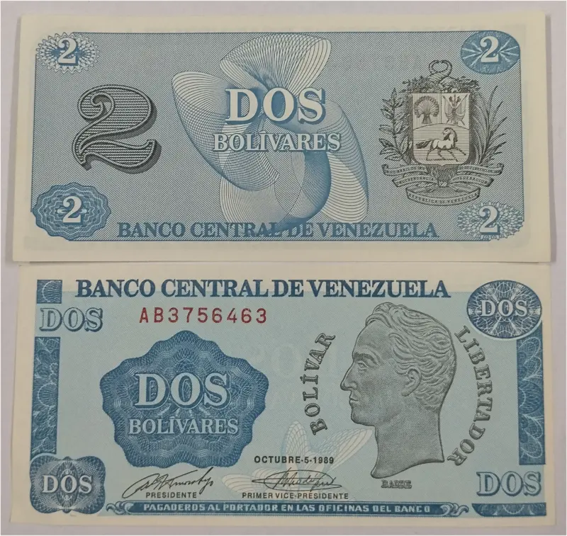 VENEZUELA - 2 BOLIVAR - UNC CONDITION (1989) - 1