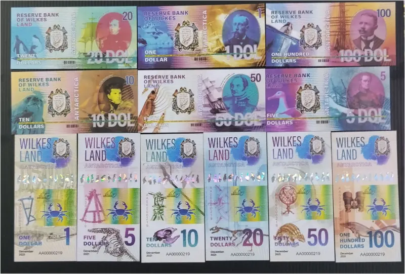 ANTARCTICA - 6 x DIFFERENT NOTES SET - UNC & MINT CONDITION (2021) - 1