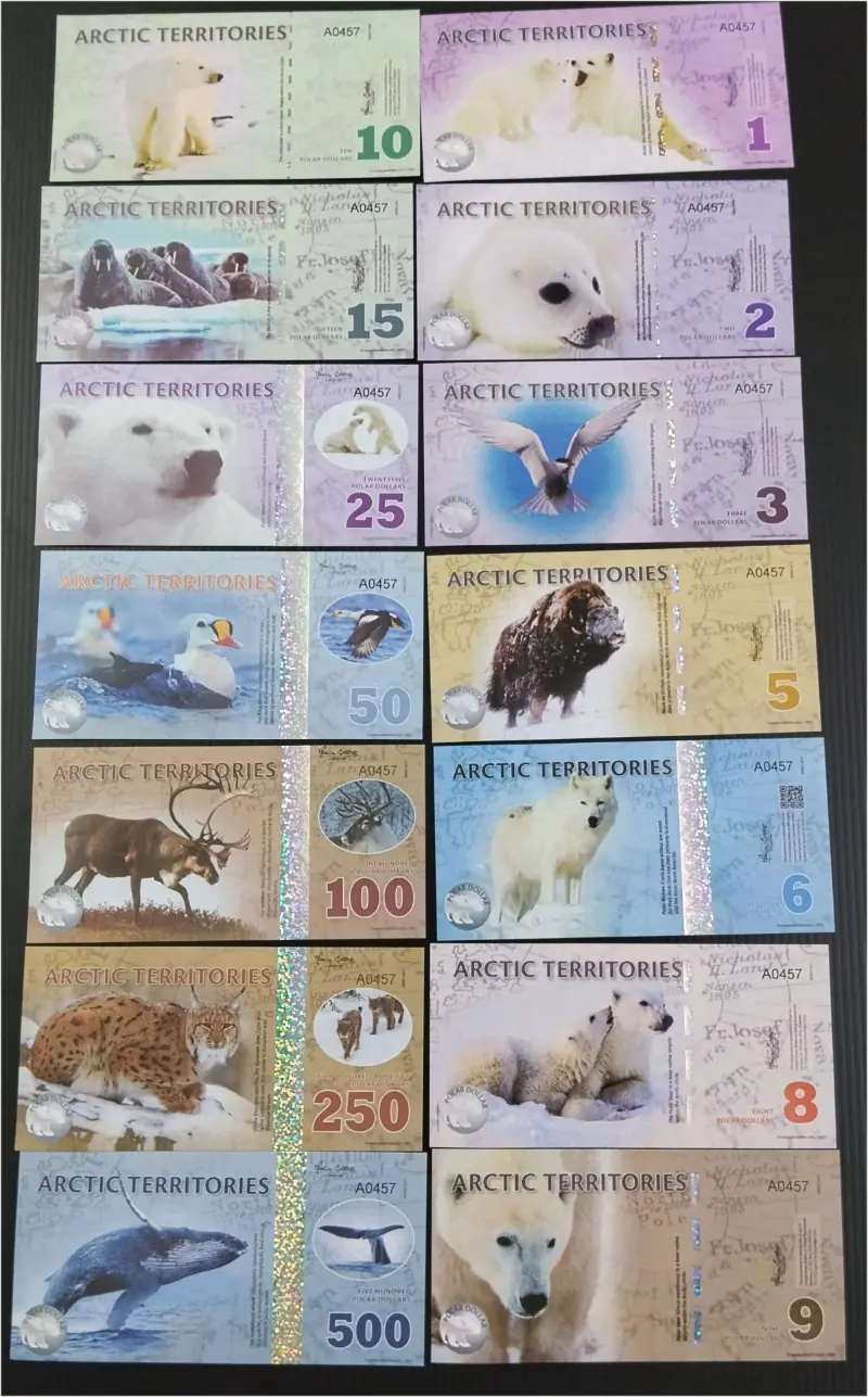 ARCTIC  TERRITORIES - FANTASY - 14 x DIFFERENT NOTE SET - UNC MINT CONDITION (2010 - 2017) - 1