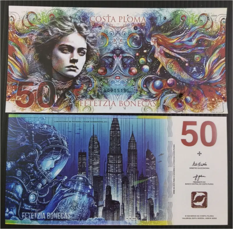 COSTA  PLOMA - 50 FANTASY POLYMER NOTE - UNC MINT CONDITION - 1