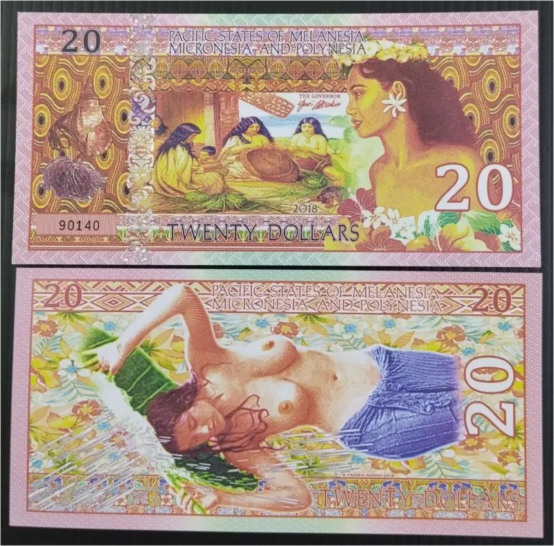 MELANESIA - 20 DOLLAR FANTASY -  UNC MINT CONDITION (2018) - 1